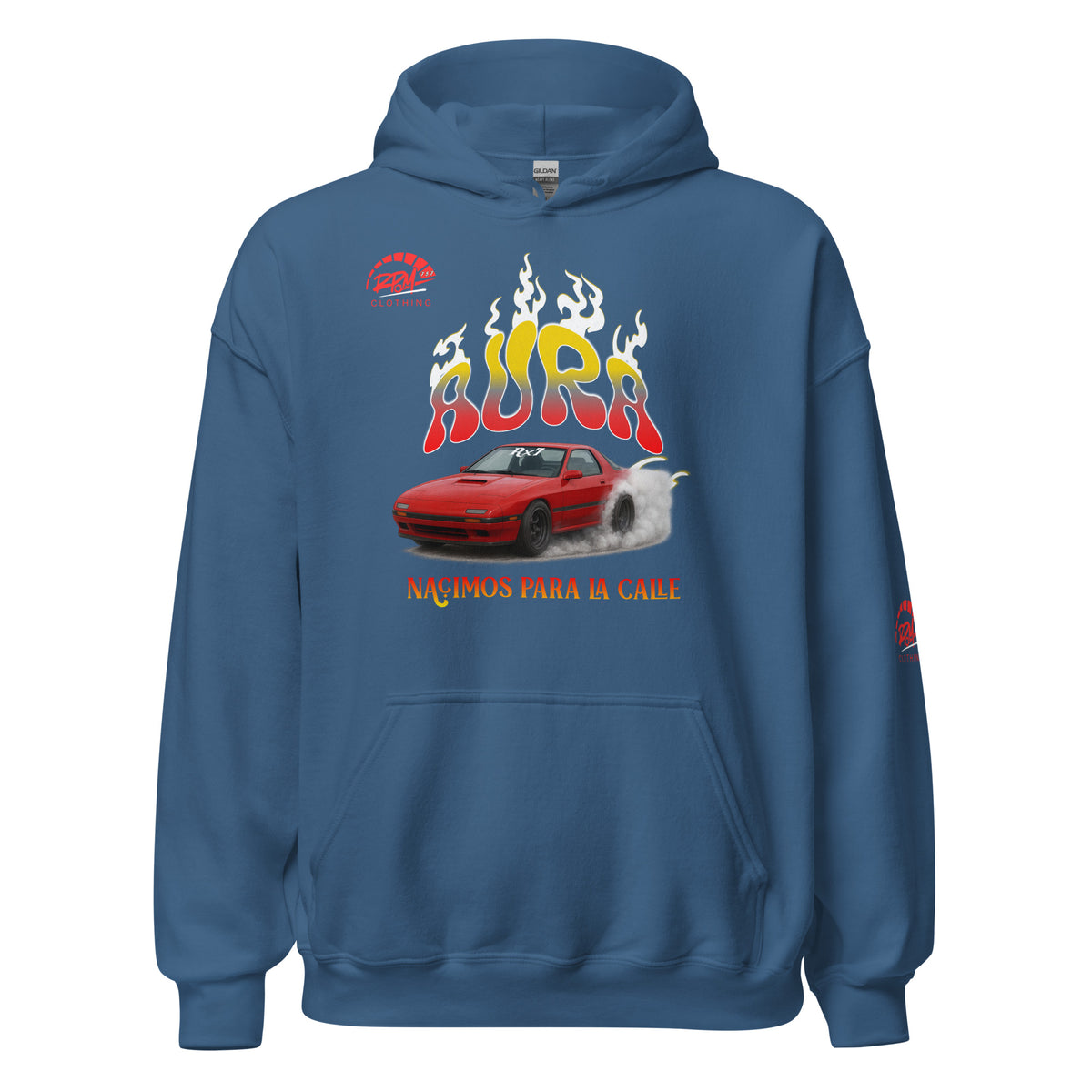 AURA RX7 Unisex Hoodie (Red/Dark) | RPM 787 - RPM 787 Clothing