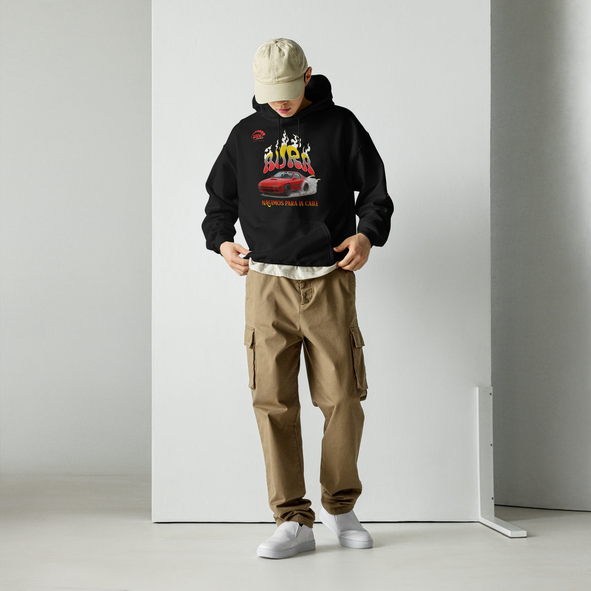 AURA RX7 Unisex Hoodie (Red/Dark) | RPM 787 - RPM 787 Clothing