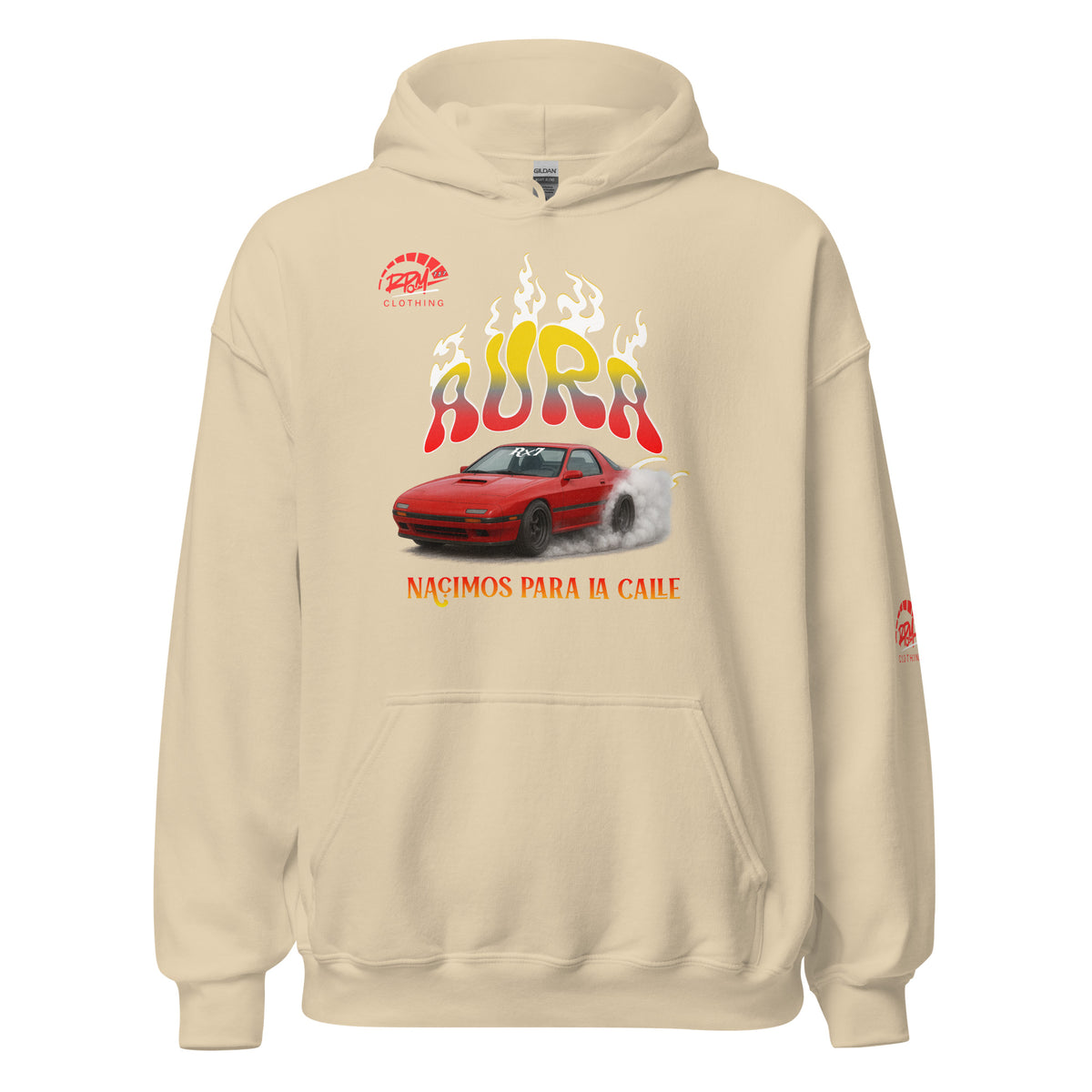 AURA RX7 Unisex Hoodie (Red/Light) | RPM 787 - RPM 787 Clothing
