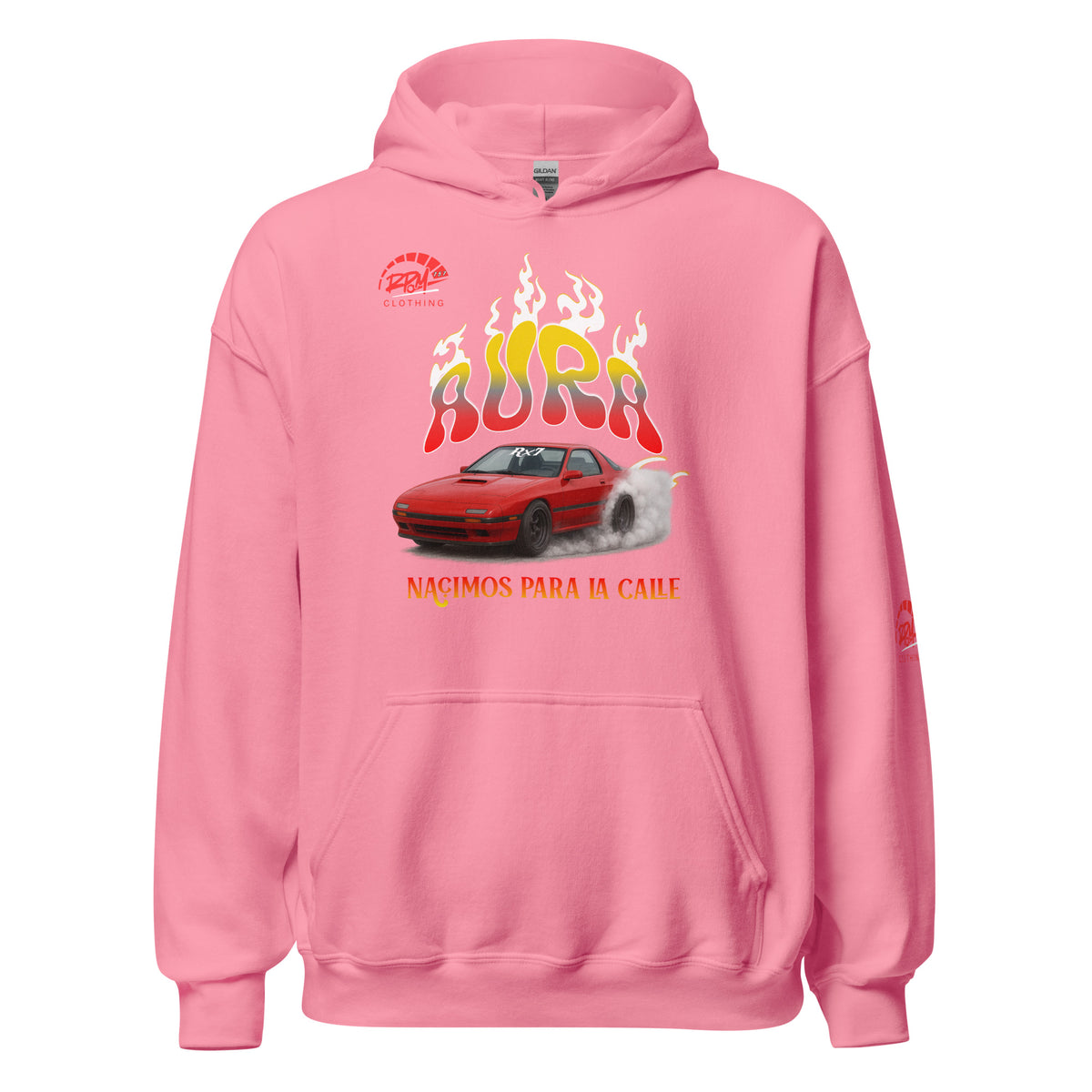 AURA RX7 Unisex Hoodie (Red/Light) | RPM 787 - RPM 787 Clothing