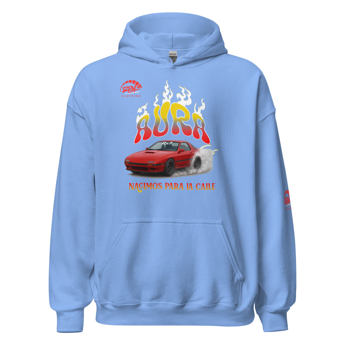 AURA RX7 Unisex Hoodie (Red/Light) | RPM 787 - RPM 787 Clothing