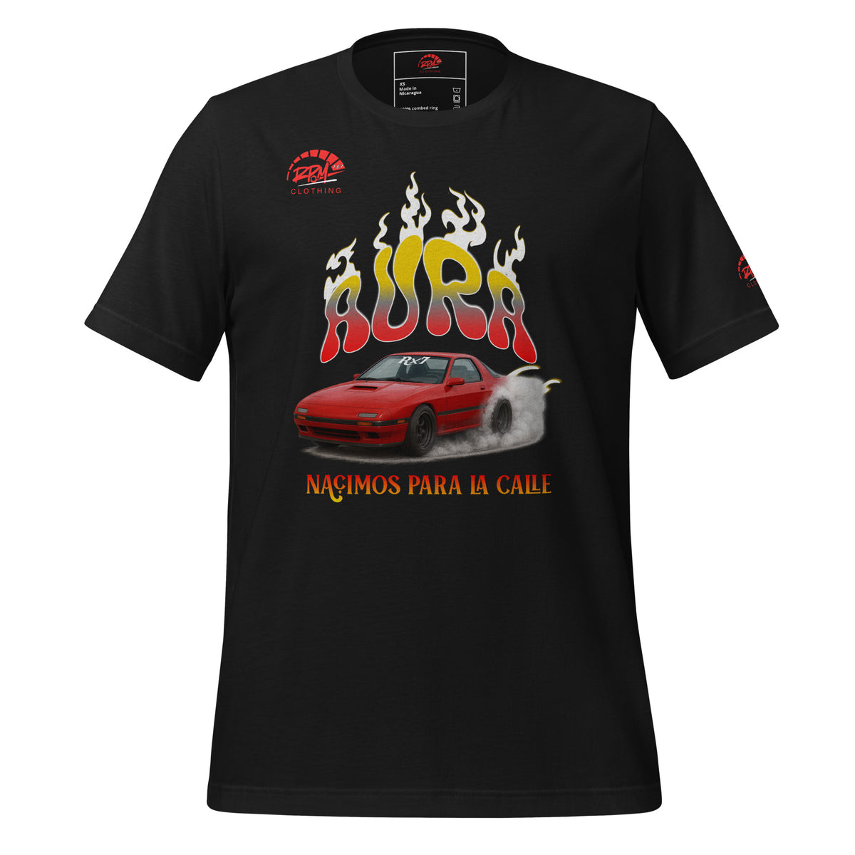 AURA RX7 Unisex Tee (Red/Dark) | RPM 787 - RPM 787 Clothing