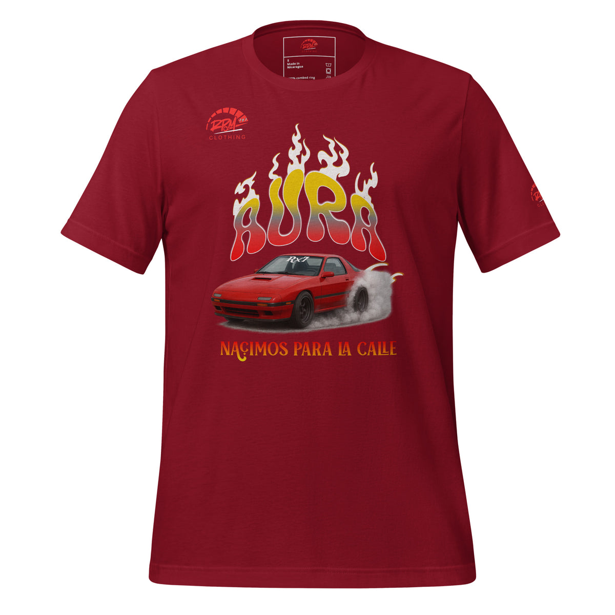 AURA RX7 Unisex Tee (Red/Dark) | RPM 787 - RPM 787 Clothing