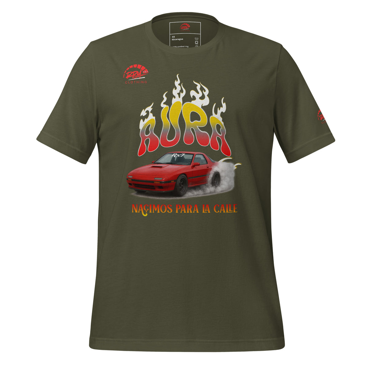 AURA RX7 Unisex Tee (Red/Dark) | RPM 787 - RPM 787 Clothing