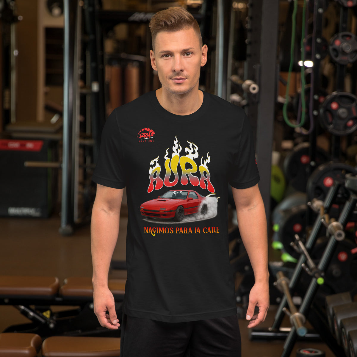 AURA RX7 Unisex Tee (Red/Dark) | RPM 787 - RPM 787 Clothing