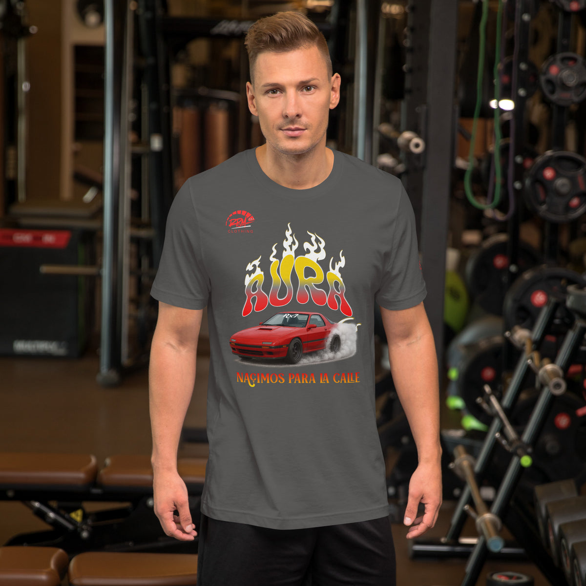 AURA RX7 Unisex Tee (Red/Dark) | RPM 787 - RPM 787 Clothing