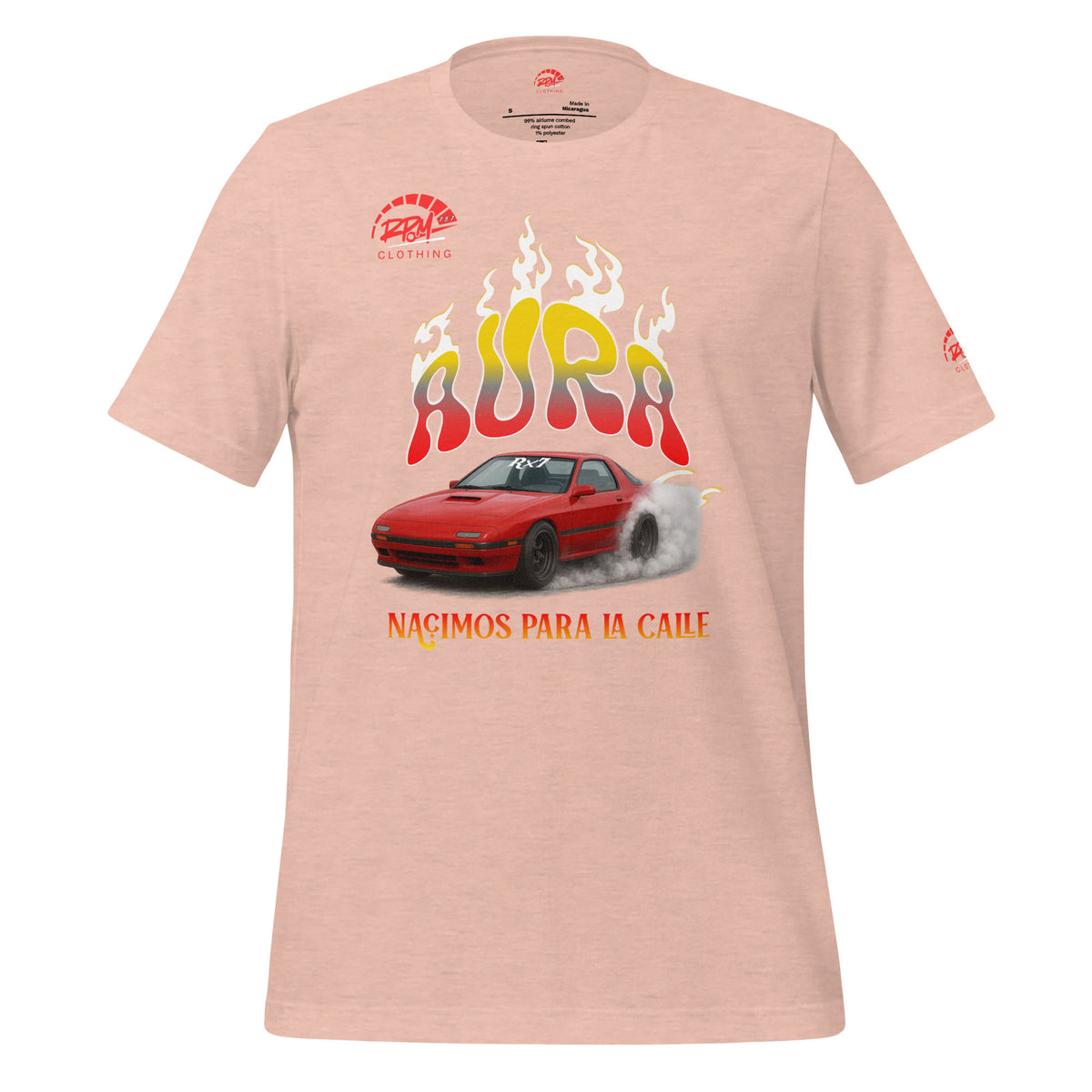 AURA RX7 Unisex Tee (Red/Light) | RPM 787 - RPM 787 Clothing
