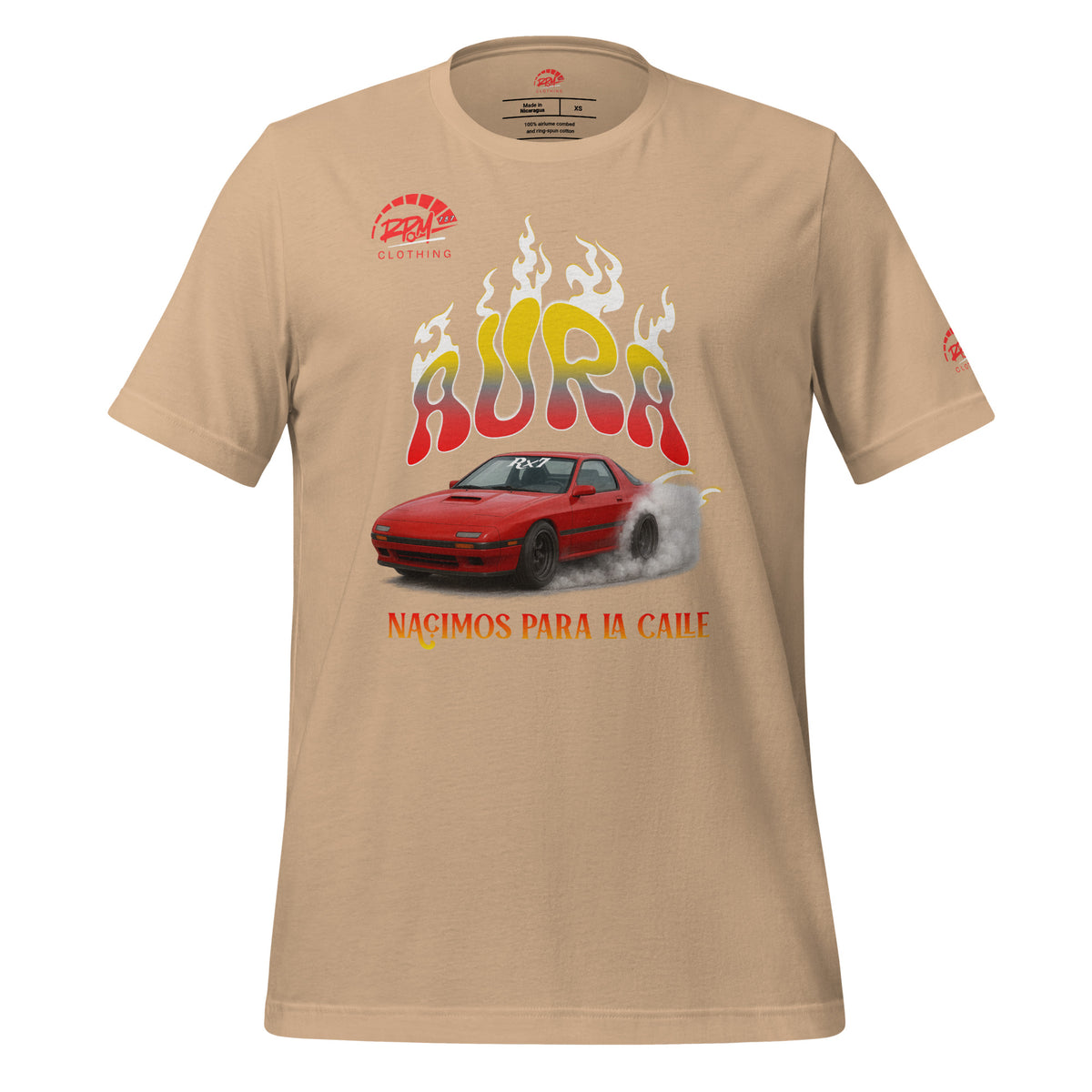 AURA RX7 Unisex Tee (Red/Light) | RPM 787 - RPM 787 Clothing