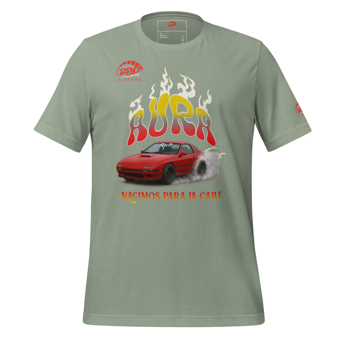 AURA RX7 Unisex Tee (Red/Light) | RPM 787 - RPM 787 Clothing