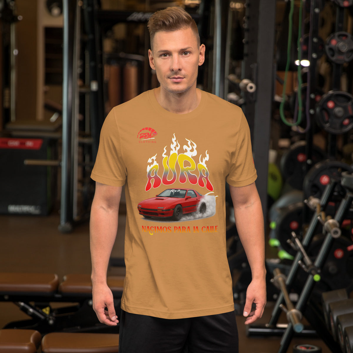 AURA RX7 Unisex Tee (Red/Light) | RPM 787 - RPM 787 Clothing