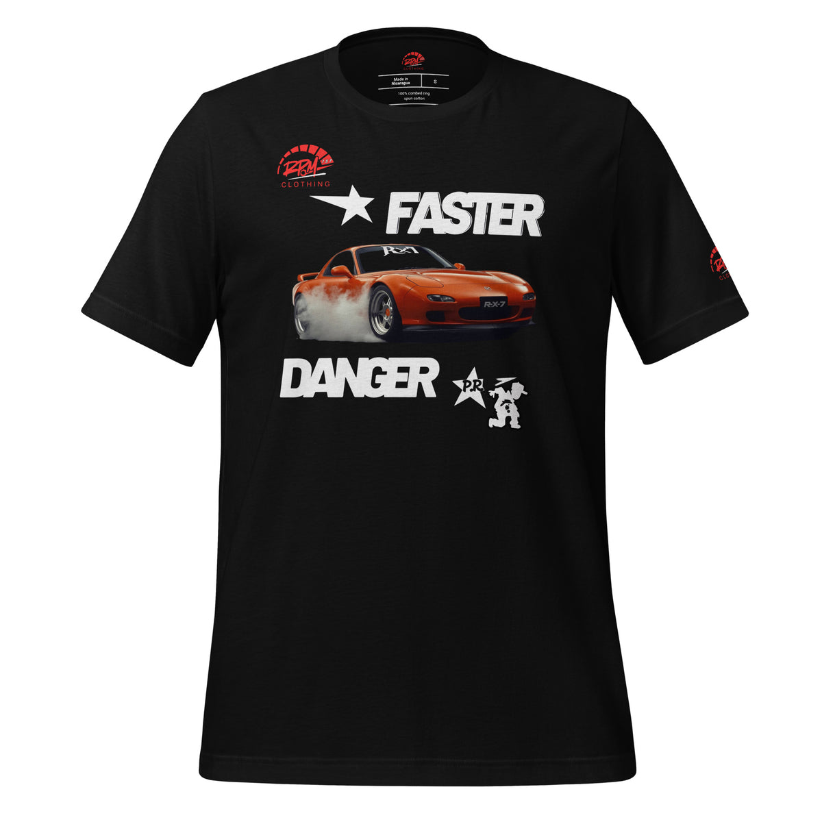Faster Danger Rx7 Unisex Tee (Dark) | RPM - RPM 787 Clothing