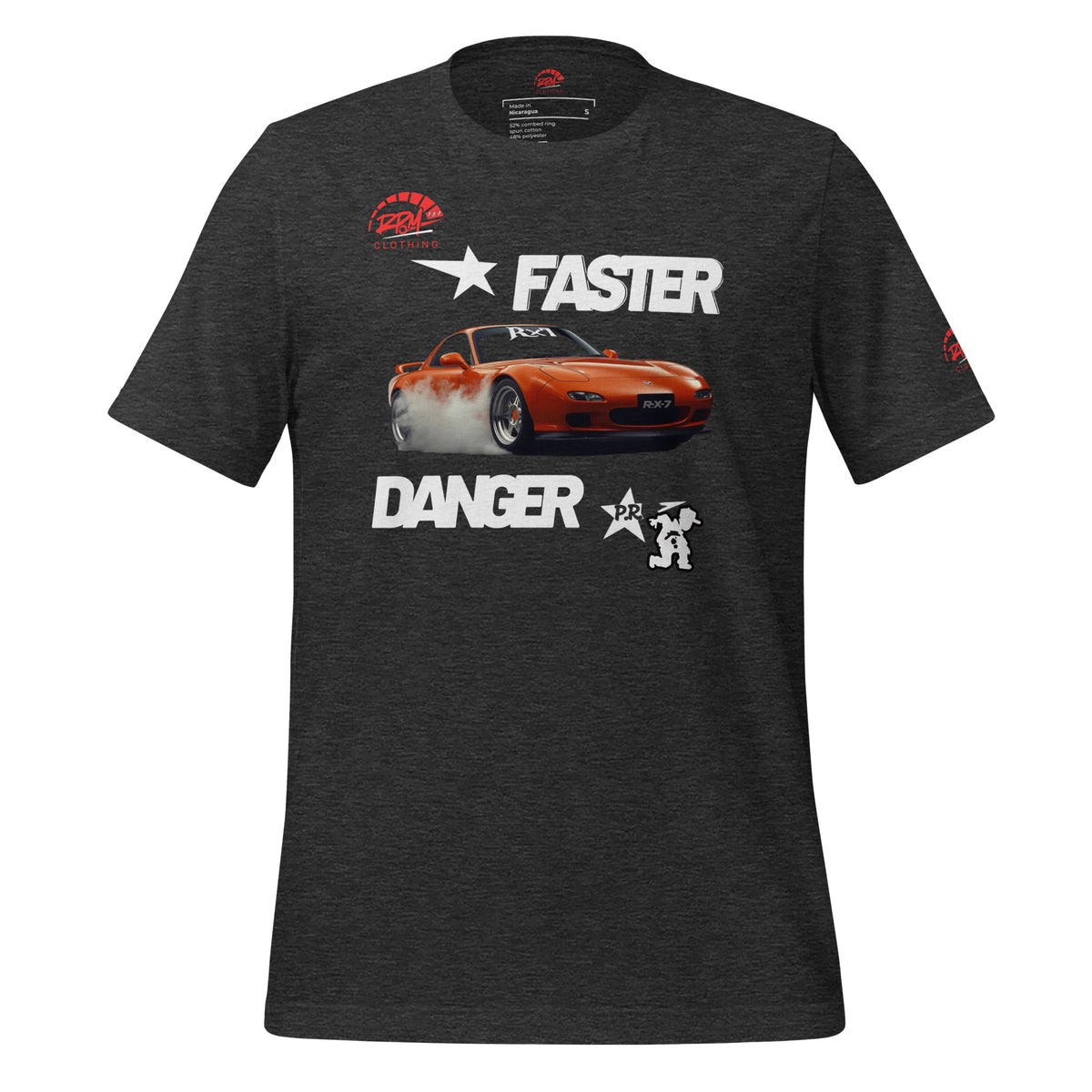 Faster Danger Rx7 Unisex Tee (Dark) | RPM - RPM 787 Clothing