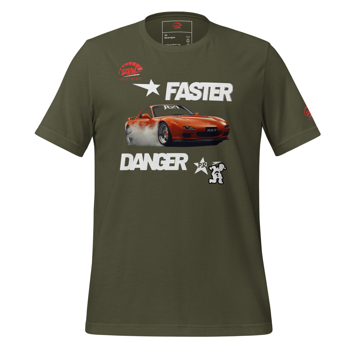 Faster Danger Rx7 Unisex Tee (Dark) | RPM - RPM 787 Clothing