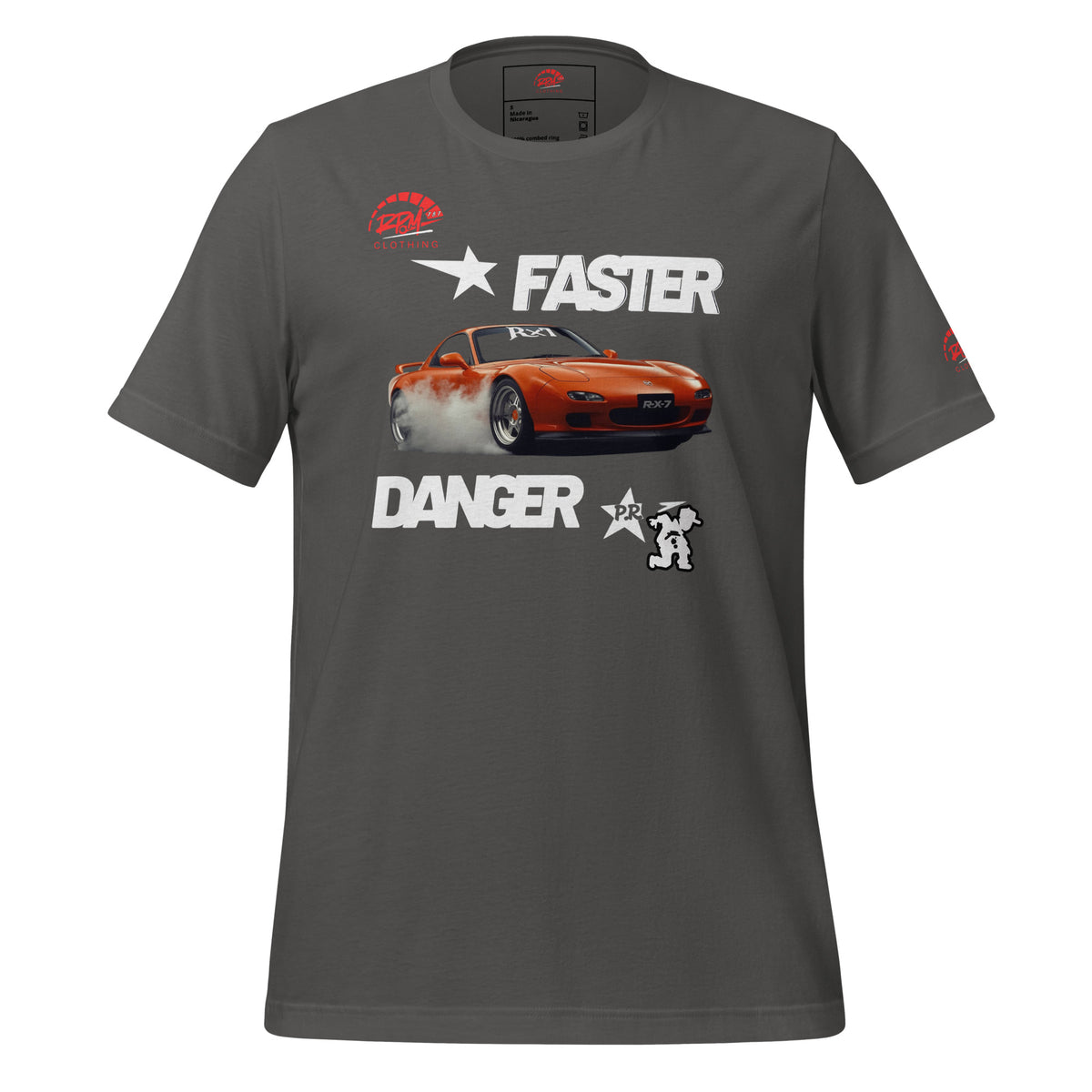 Faster Danger Rx7 Unisex Tee (Dark) | RPM - RPM 787 Clothing
