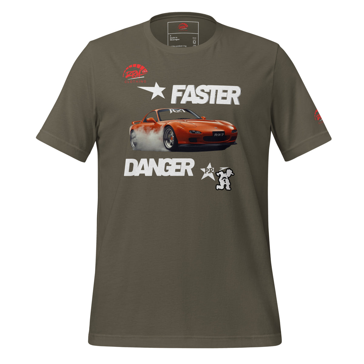 Faster Danger Rx7 Unisex Tee (Dark) | RPM - RPM 787 Clothing