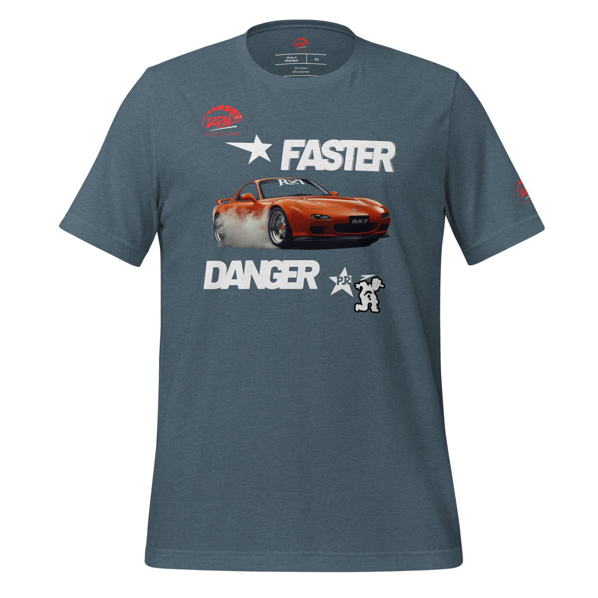 Faster Danger Rx7 Unisex Tee (Dark) | RPM - RPM 787 Clothing