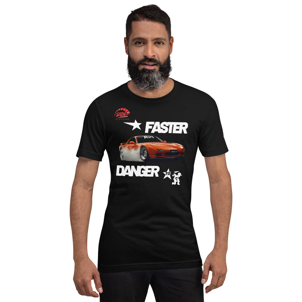 Faster Danger Rx7 Unisex Tee (Dark) | RPM - RPM 787 Clothing