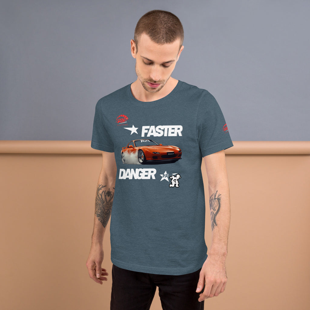 Faster Danger Rx7 Unisex Tee (Dark) | RPM - RPM 787 Clothing