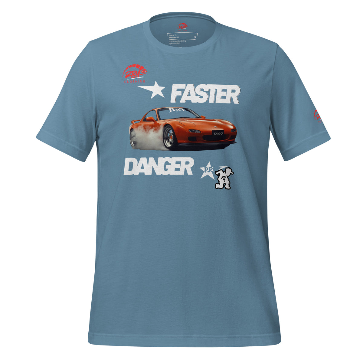 Faster Danger Rx7 Unisex Tee (Light) | RPM 787 - RPM 787 Clothing