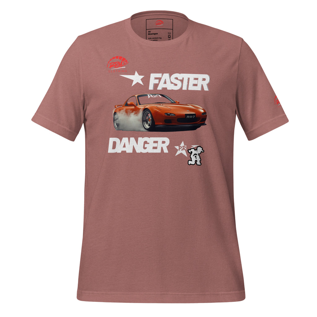 Faster Danger Rx7 Unisex Tee (Light) | RPM 787 - RPM 787 Clothing