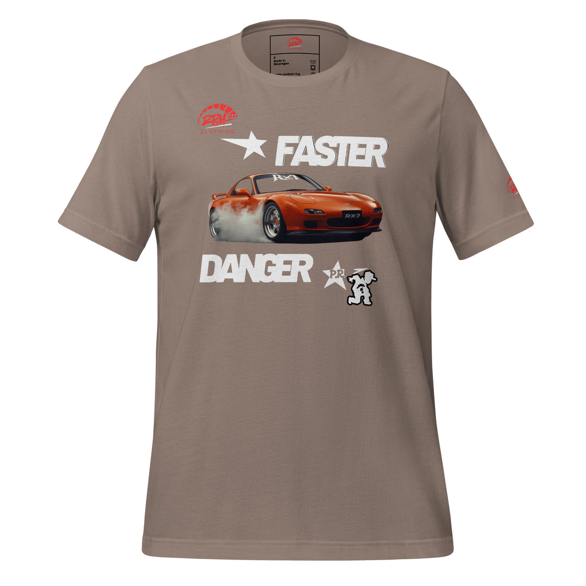 Faster Danger Rx7 Unisex Tee (Light) | RPM 787 - RPM 787 Clothing