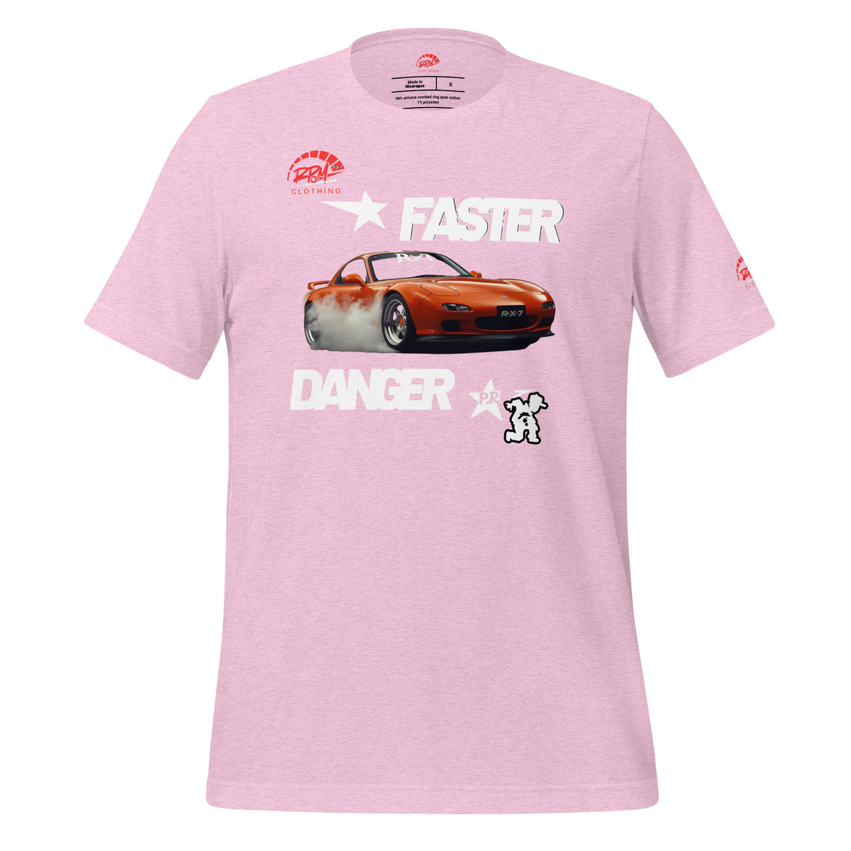 Faster Danger Rx7 Unisex Tee (Light) | RPM 787 - RPM 787 Clothing