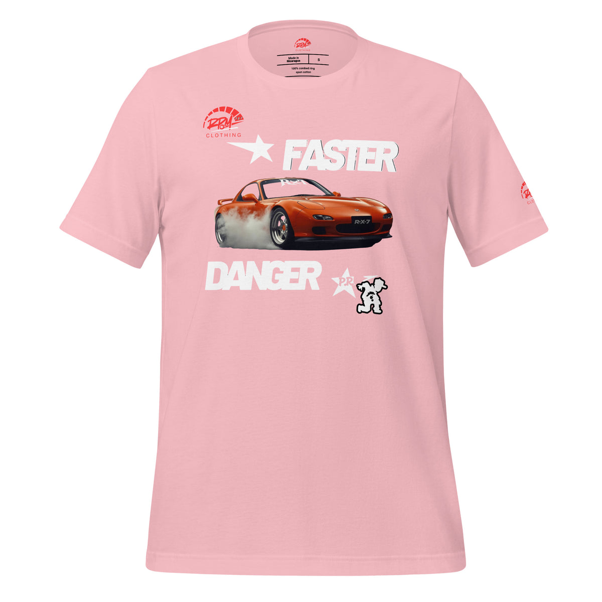 Faster Danger Rx7 Unisex Tee (Light) | RPM 787 - RPM 787 Clothing