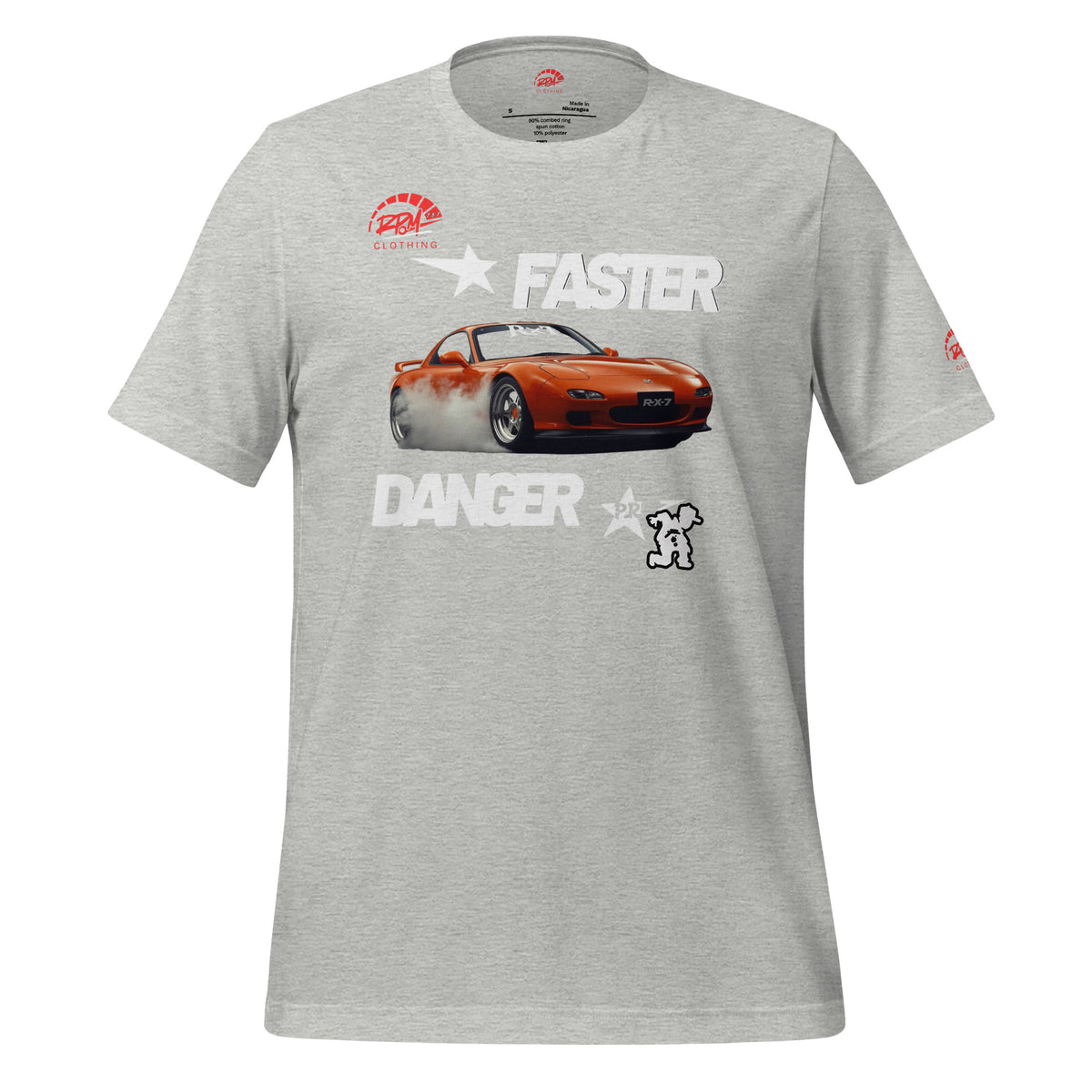 Faster Danger Rx7 Unisex Tee (Light) | RPM 787 - RPM 787 Clothing