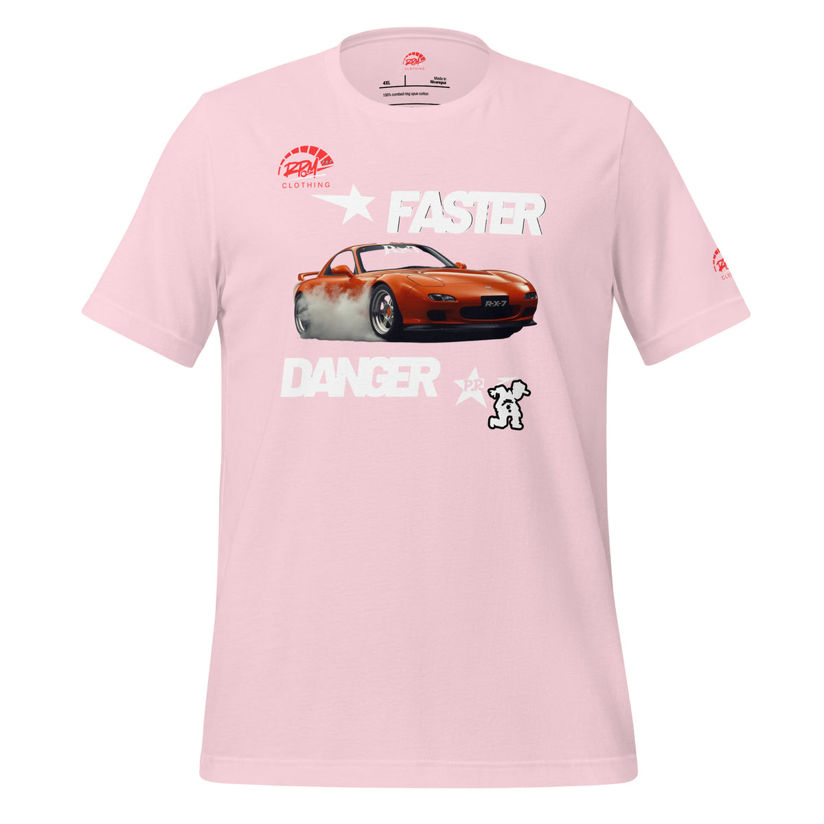 Faster Danger Rx7 Unisex Tee (Light) | RPM 787 - RPM 787 Clothing
