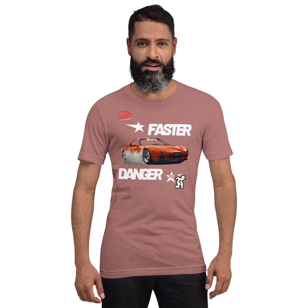 Faster Danger Rx7 Unisex Tee (Light) | RPM 787 - RPM 787 Clothing