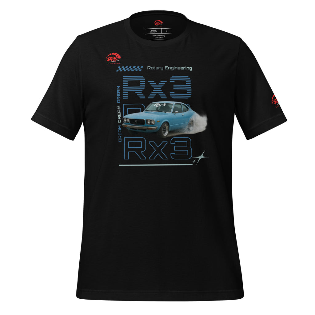 Rotary Dream RX3 Unisex Tee (Blue/Dark) | RPM 787 - RPM 787 Clothing