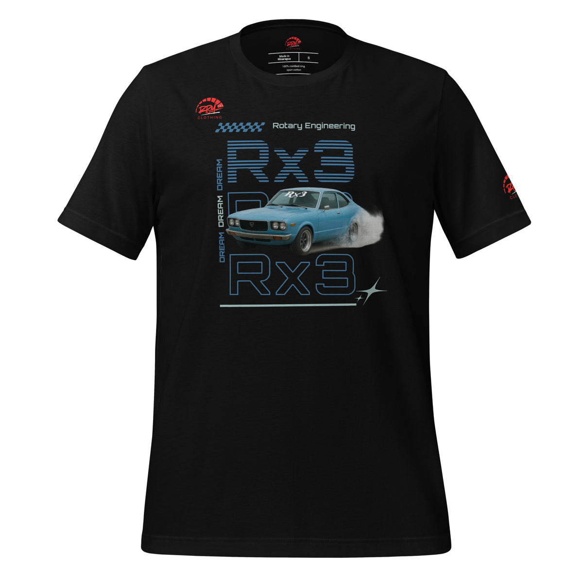 Rotary Dream RX3 Unisex Tee (Blue/Dark) | RPM 787 - RPM 787 Clothing