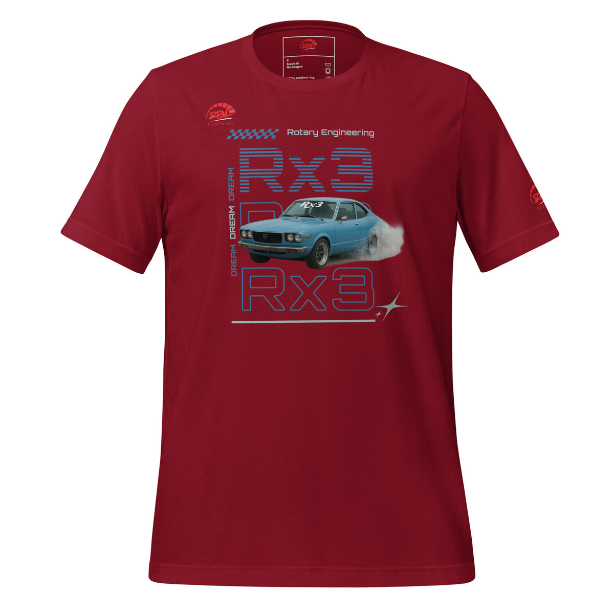 Rotary Dream RX3 Unisex Tee (Blue/Dark) | RPM 787 - RPM 787 Clothing