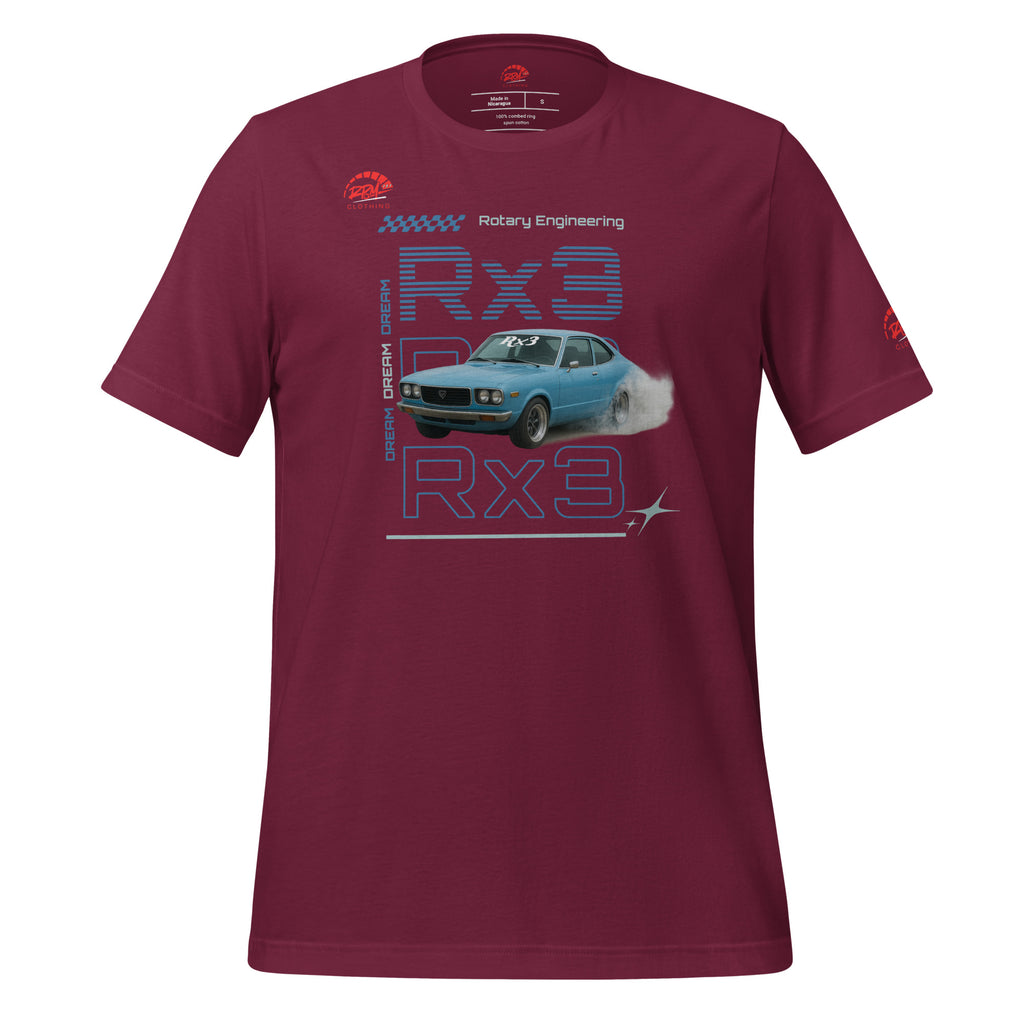 Rotary Dream RX3 Unisex Tee (Blue/Dark) | RPM 787 - RPM 787 Clothing