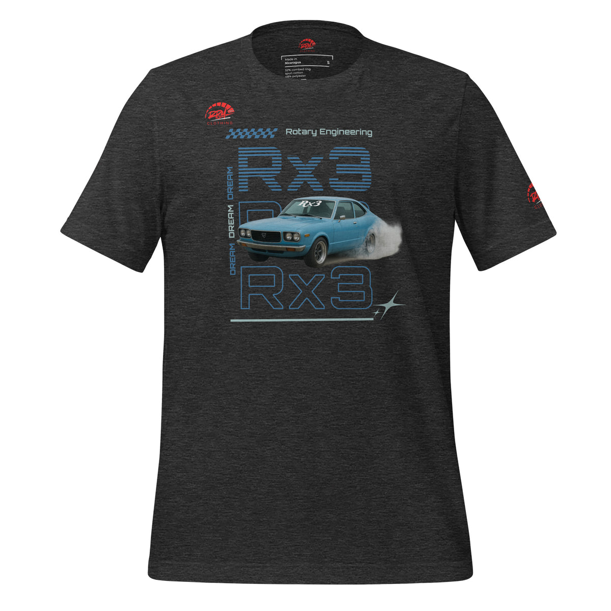 Rotary Dream RX3 Unisex Tee (Blue/Dark) | RPM 787 - RPM 787 Clothing