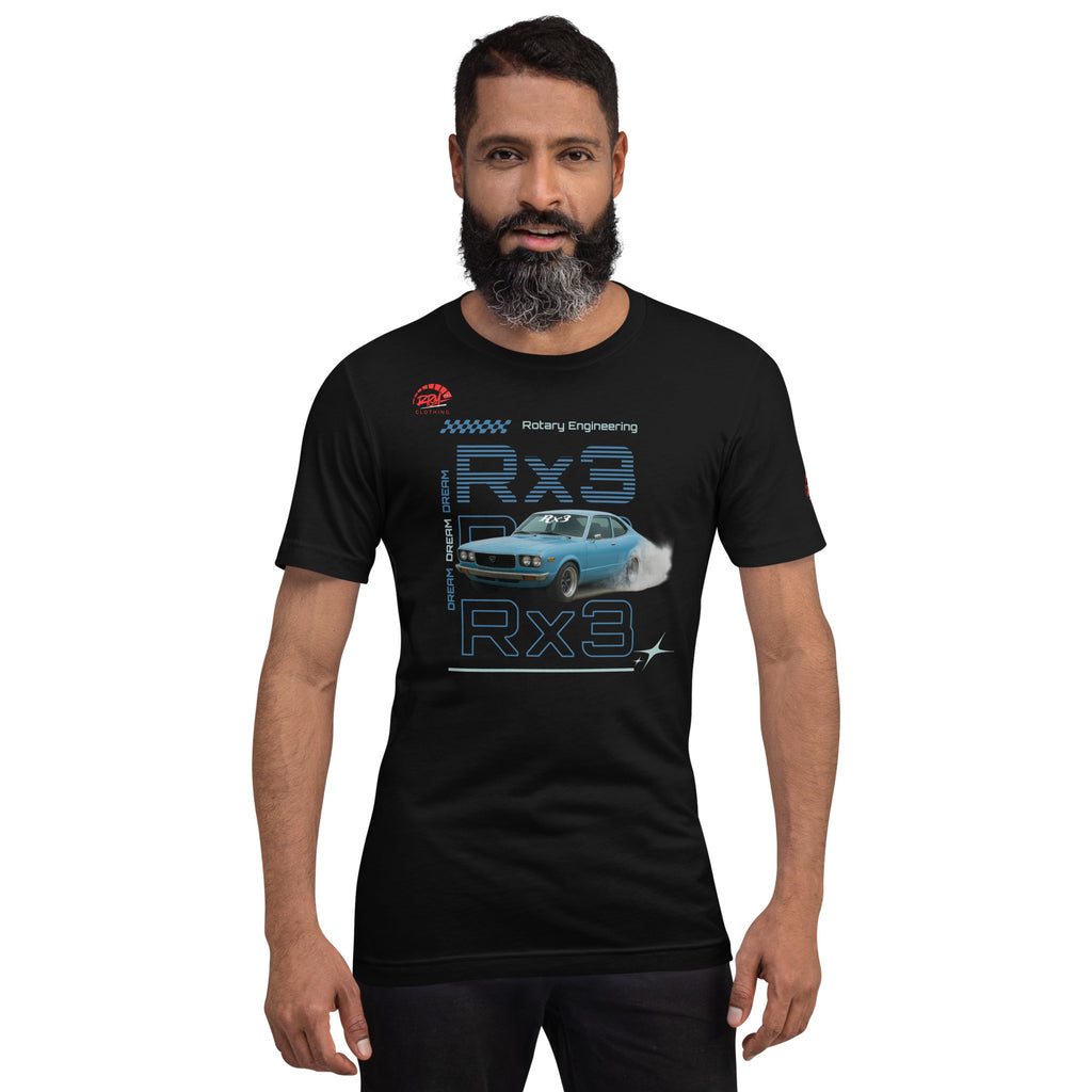 Rotary Dream RX3 Unisex Tee (Blue/Dark) | RPM 787 - RPM 787 Clothing