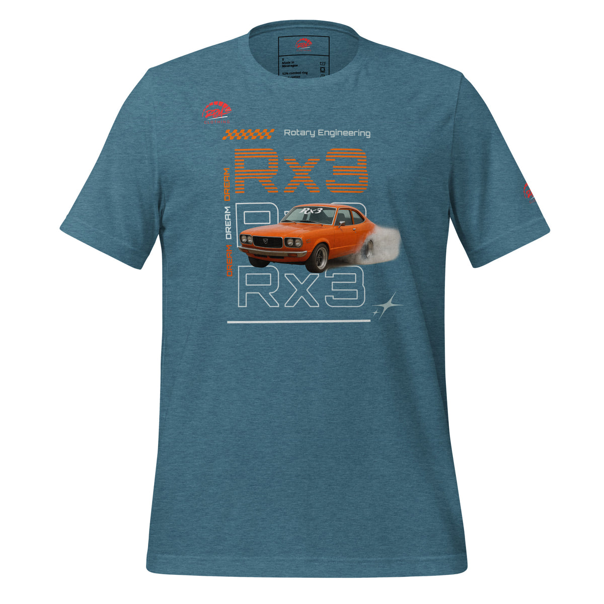 Rotary Dream RX3 Unisex Tee (Orange/Dark) | RPM 787 - RPM 787 Clothing