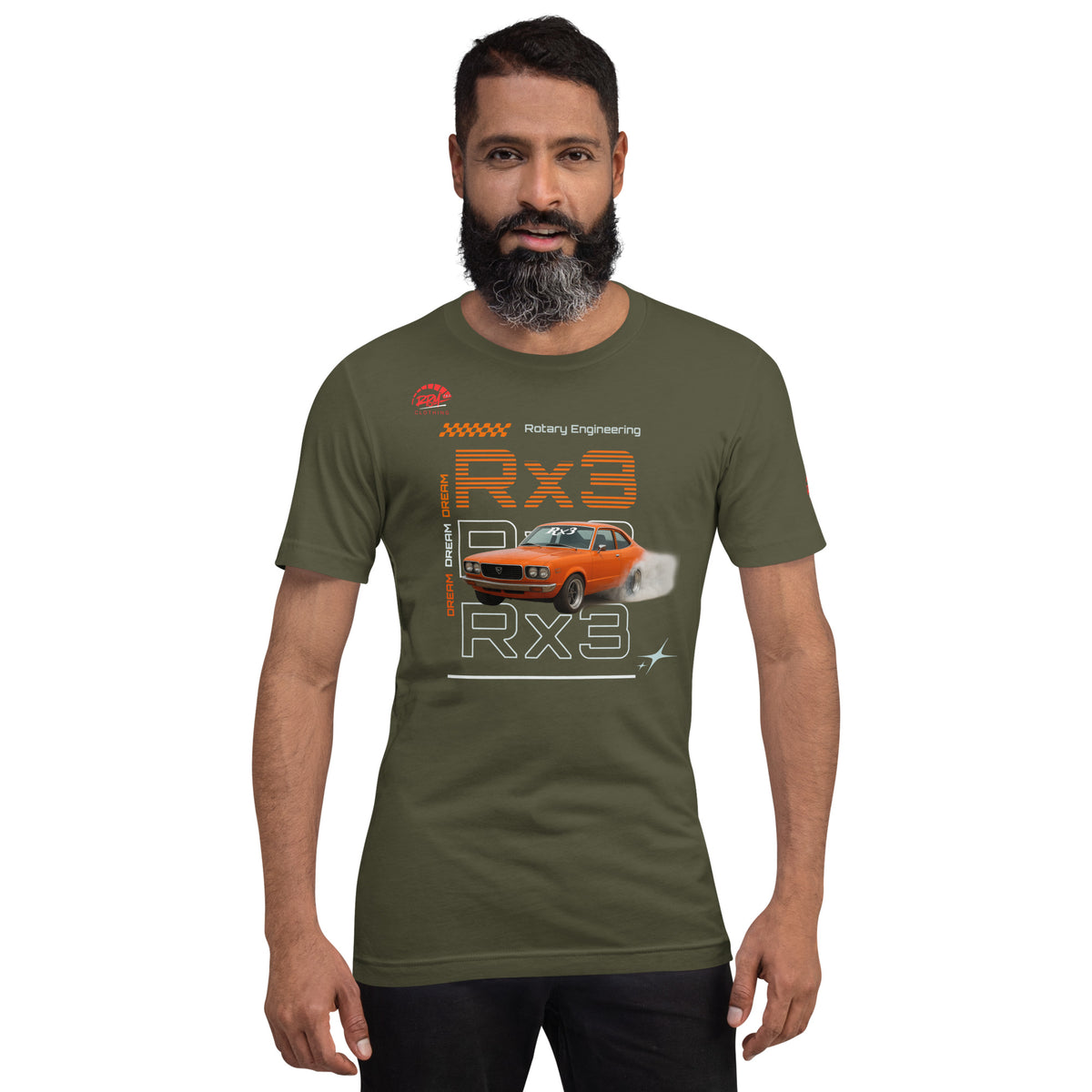 Rotary Dream RX3 Unisex Tee (Orange/Dark) | RPM 787 - RPM 787 Clothing