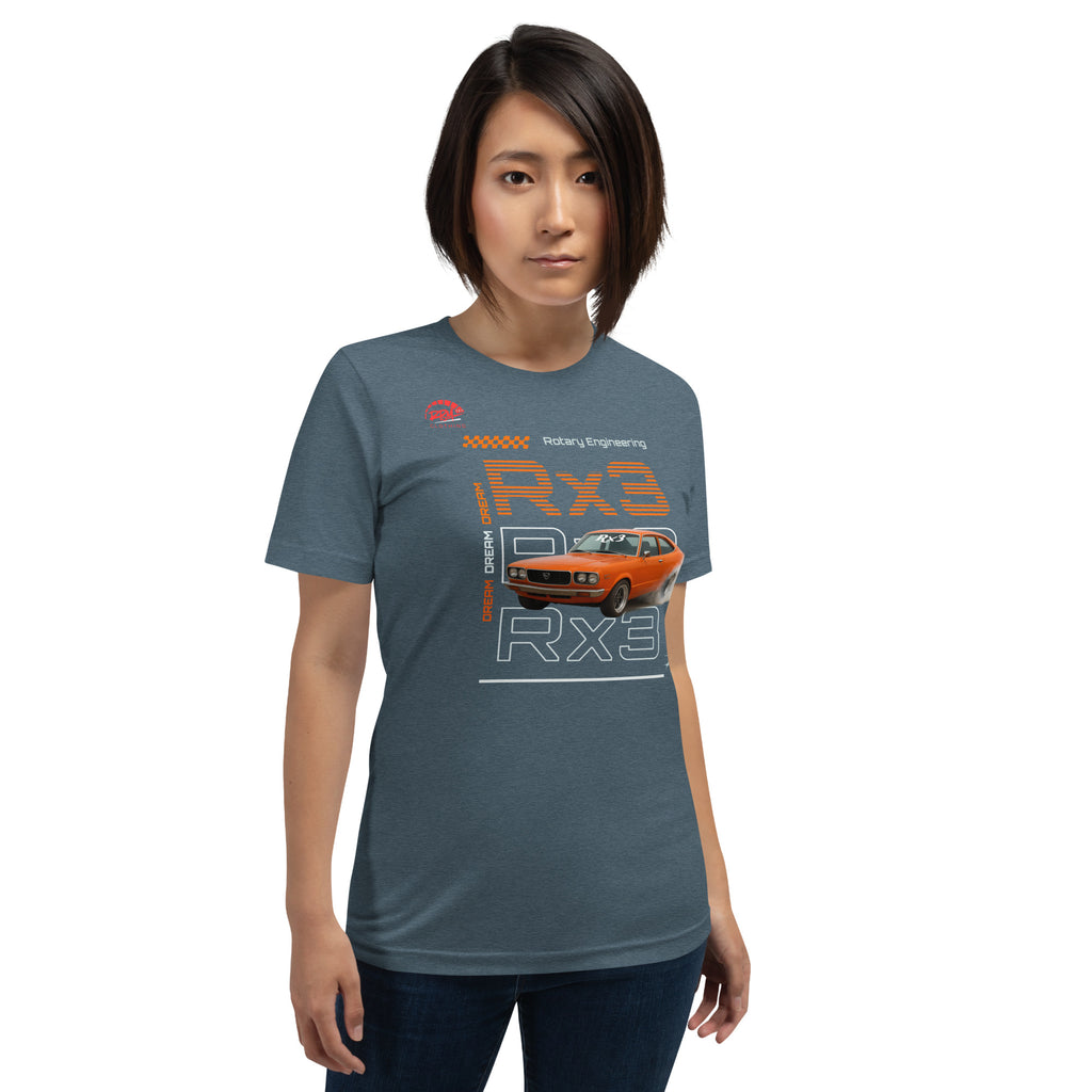 Rotary Dream RX3 Unisex Tee (Orange/Dark) | RPM 787 - RPM 787 Clothing