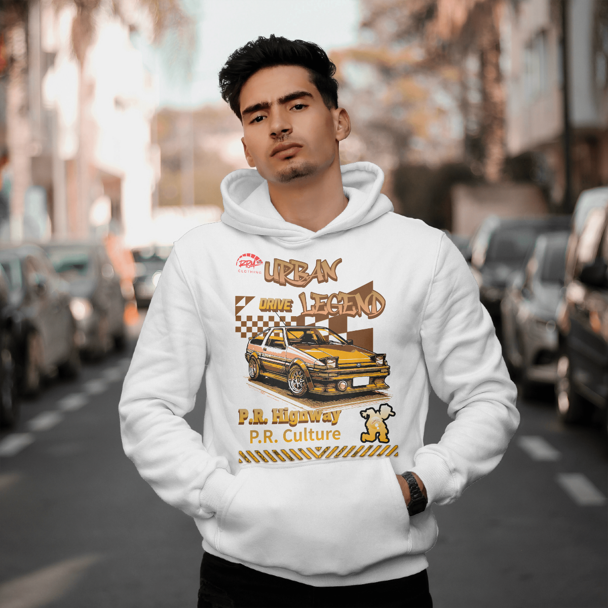 Urban Legend AE86 Unisex Hoodie (Golden/Light) | RPM 787 - RPM 787 Clothing