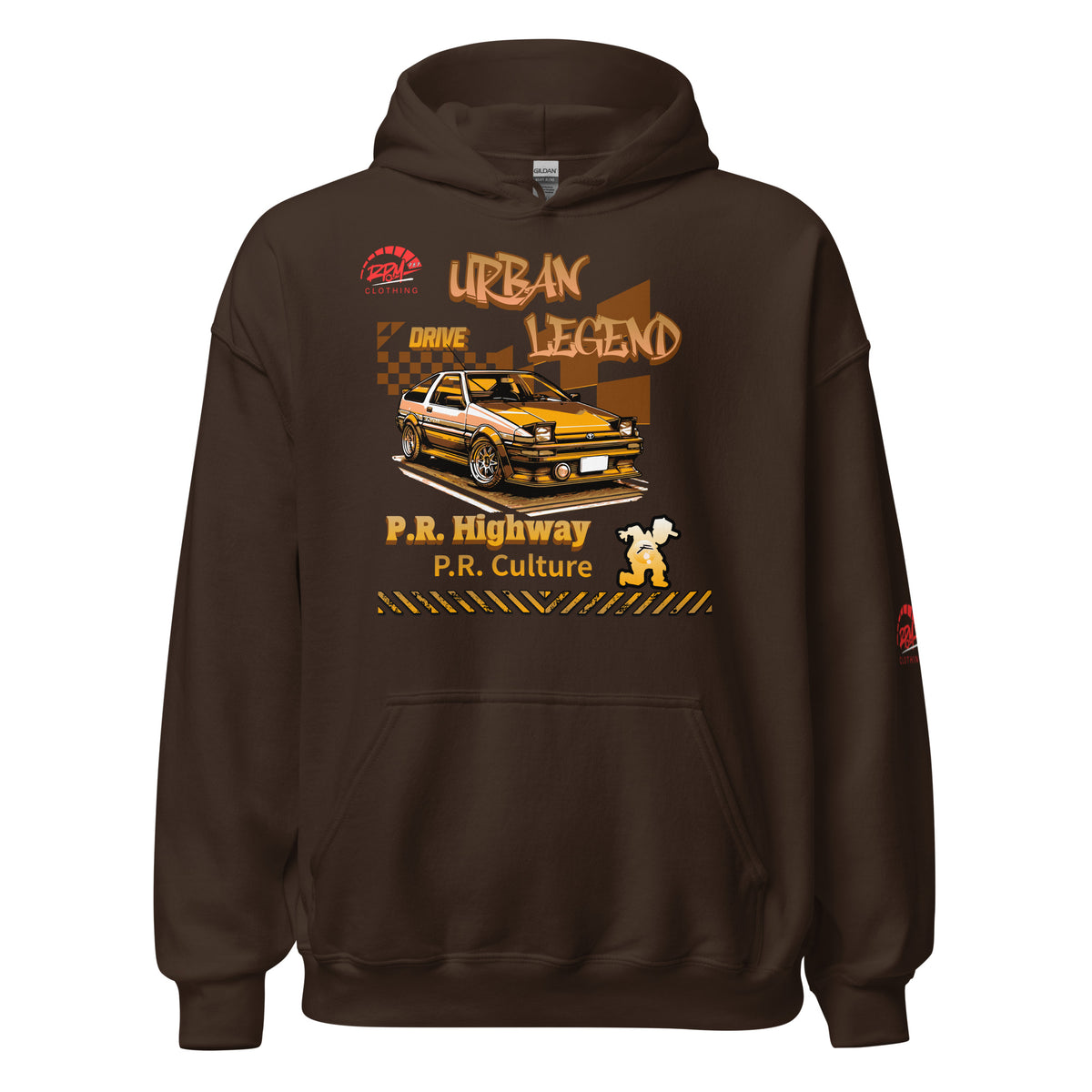 Urban Legend AE86 Unisex Hoodie (Golden/Dark) | RPM 787 - RPM 787 Clothing