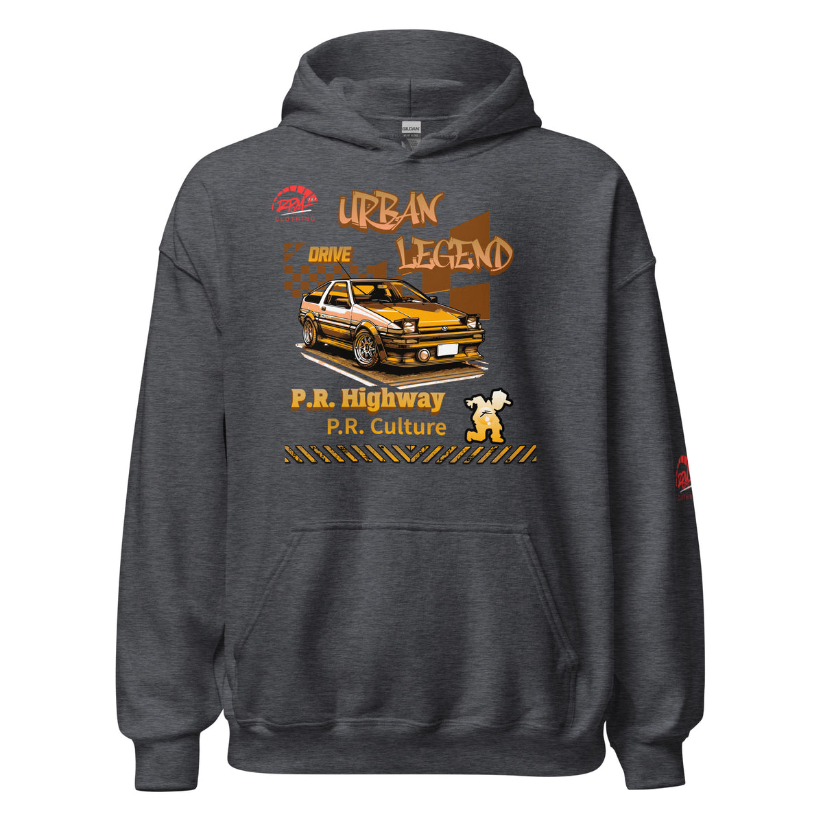 Urban Legend AE86 Unisex Hoodie (Golden/Dark) | RPM 787 - RPM 787 Clothing