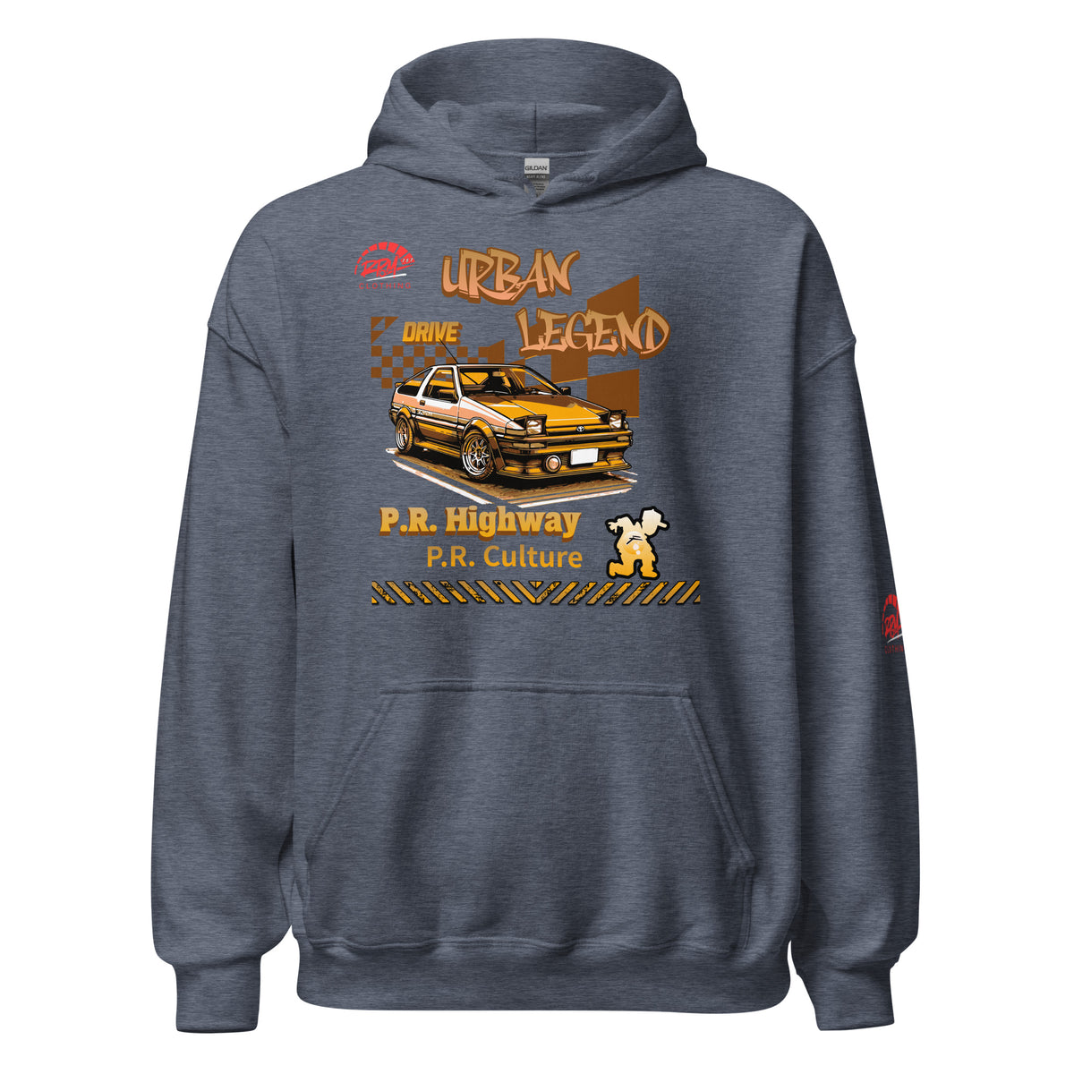 Urban Legend AE86 Unisex Hoodie (Golden/Dark) | RPM 787 - RPM 787 Clothing