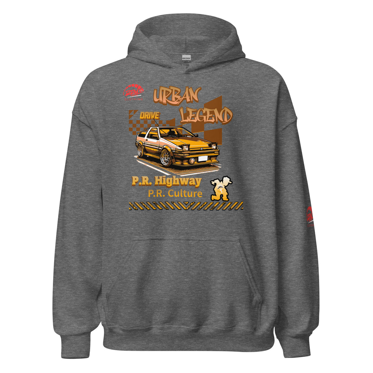 Urban Legend AE86 Unisex Hoodie (Golden/Dark) | RPM 787 - RPM 787 Clothing