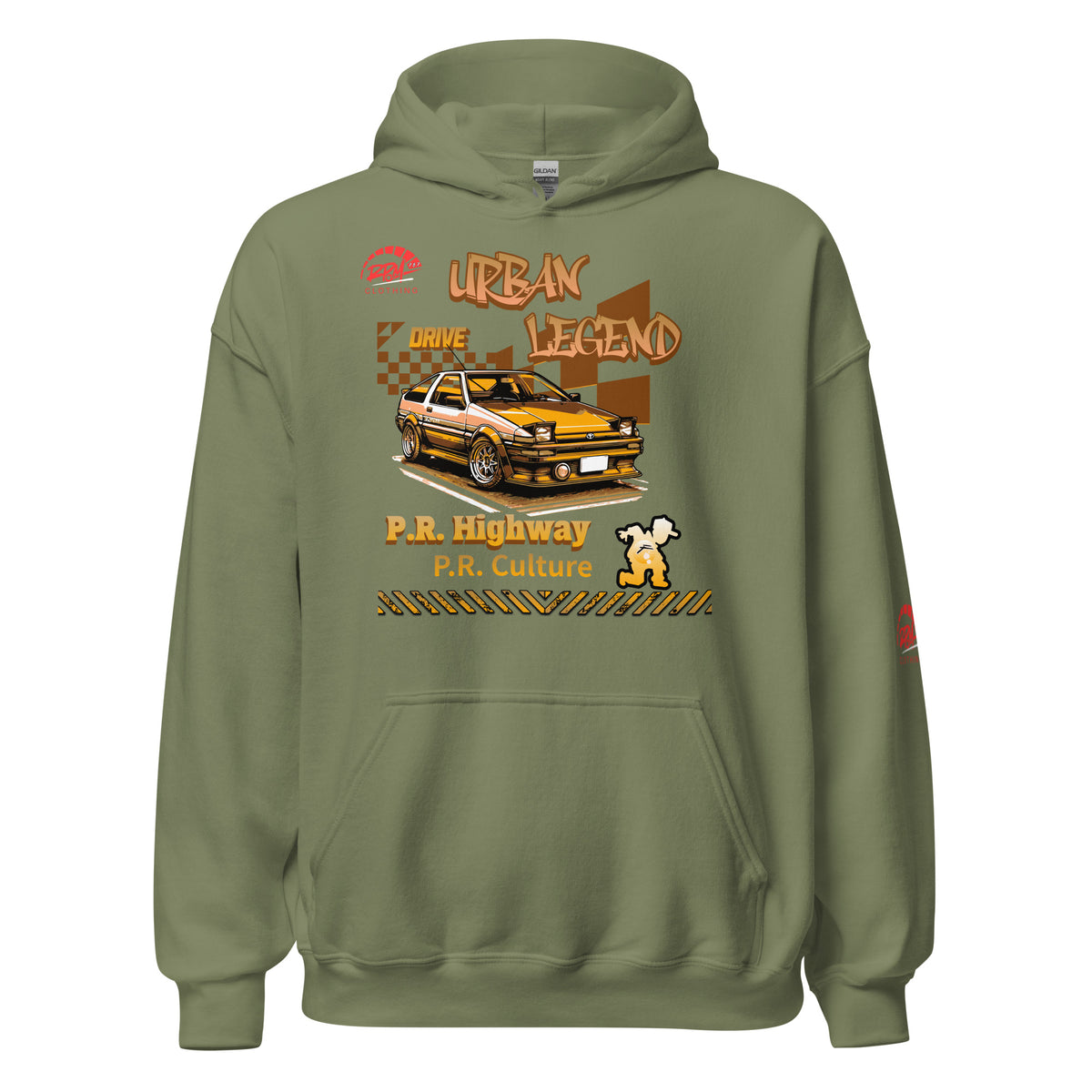 Urban Legend AE86 Unisex Hoodie (Golden/Dark) | RPM 787 - RPM 787 Clothing