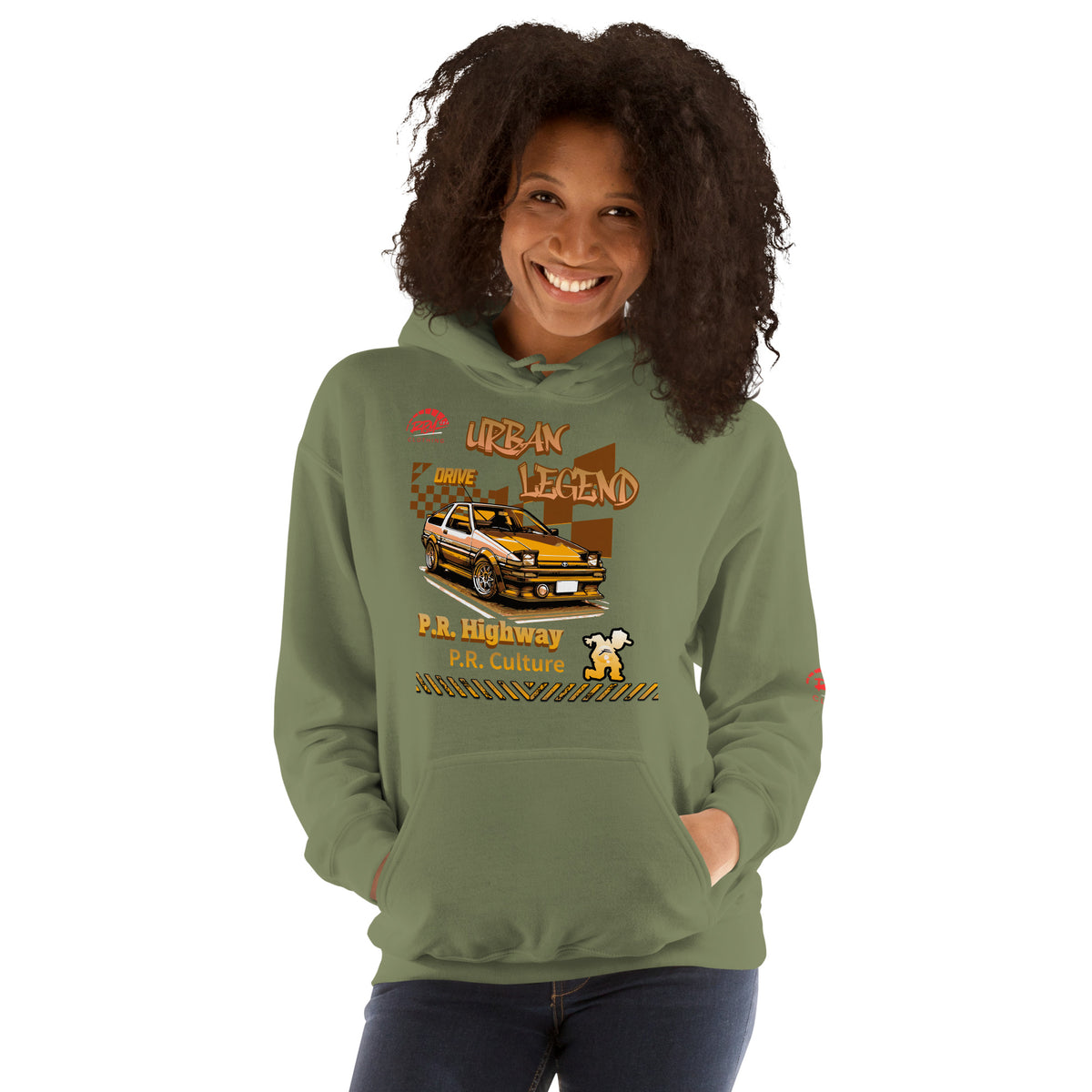 Urban Legend AE86 Unisex Hoodie (Golden/Dark) | RPM 787 - RPM 787 Clothing