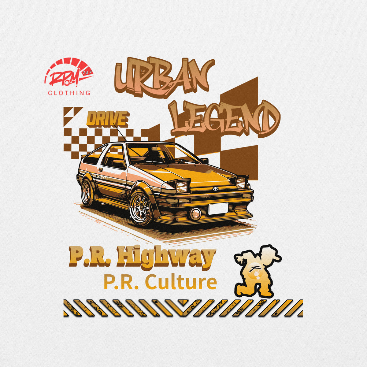 Urban Legend AE86 Unisex Hoodie (Golden/Light) | RPM 787 - RPM 787 Clothing