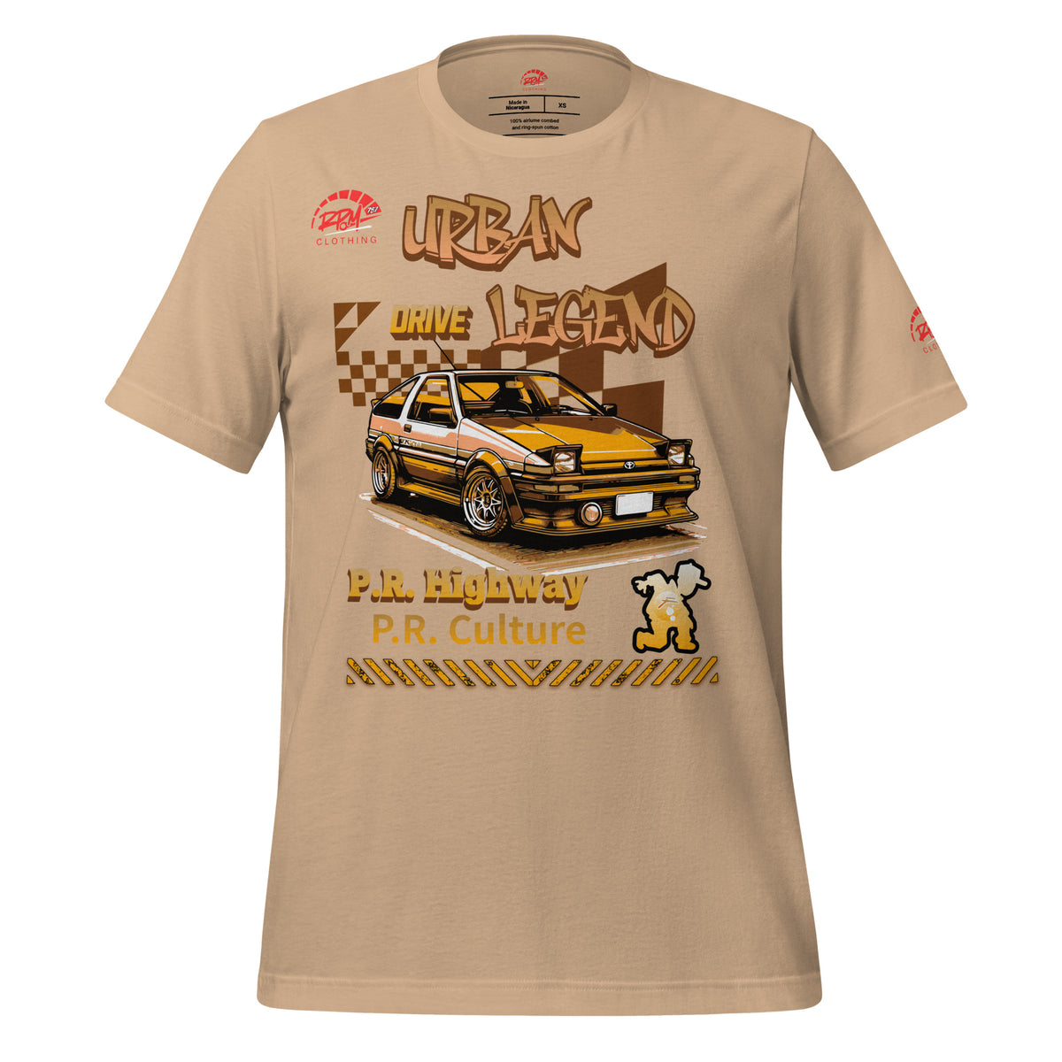 Urban Legend AE86 Unisex Tee (Golden/Light) | RPM 787 - RPM 787 Clothing