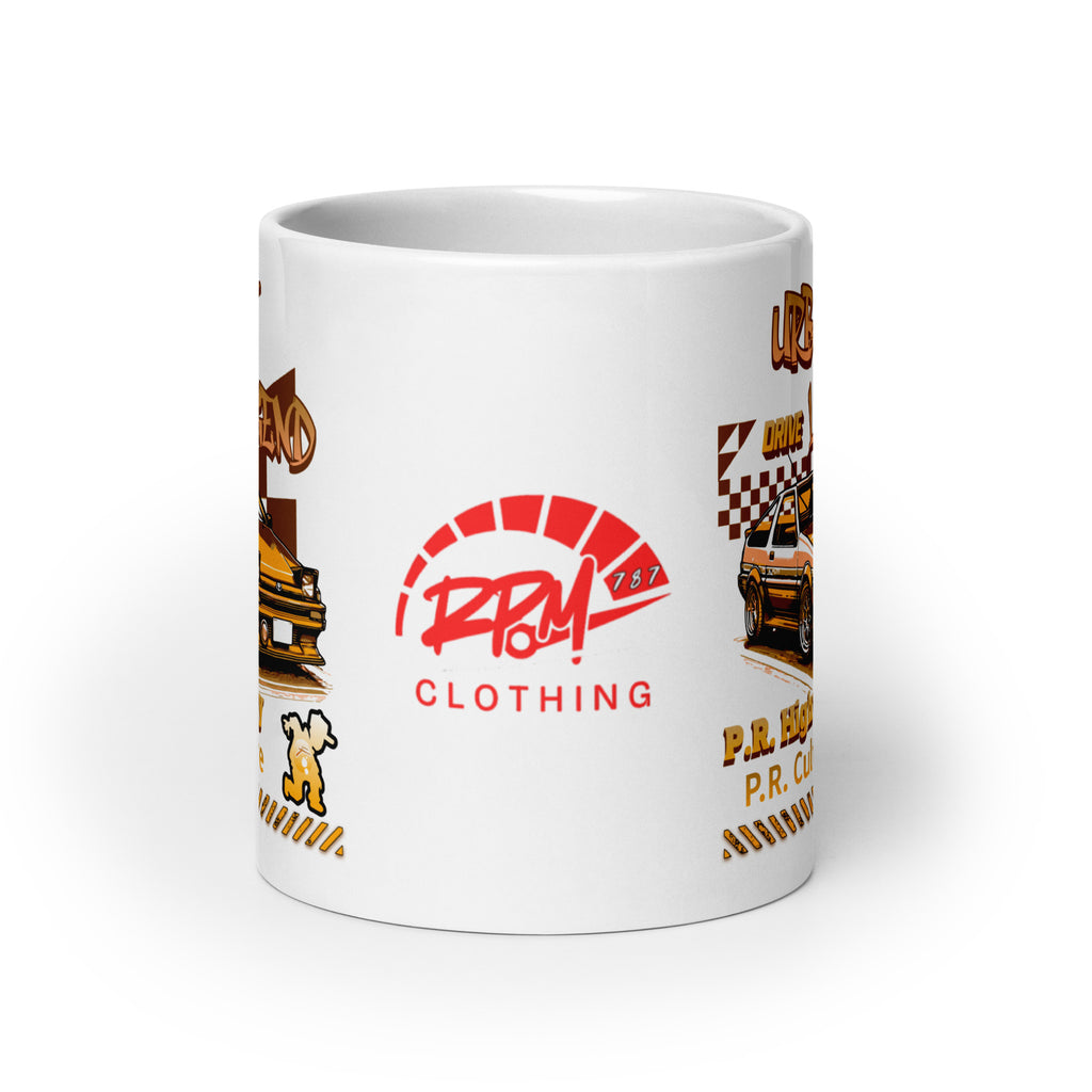 Urban Legend AE86 White Glossy Mug | RPM 787 - RPM 787 Clothing