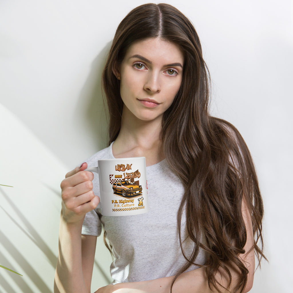 Urban Legend AE86 White Glossy Mug | RPM 787 - RPM 787 Clothing